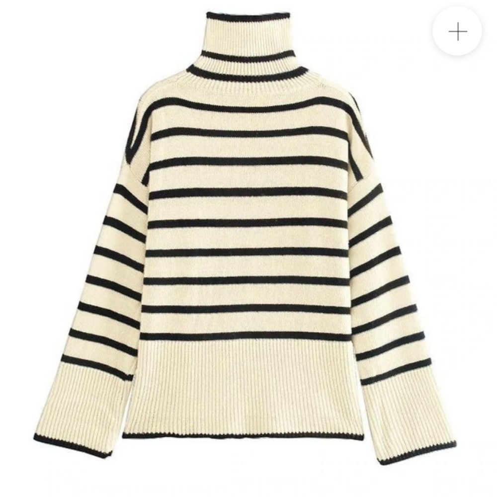 Oversized sweater - new with tags. Light creme and black . One size
